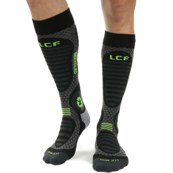 CALCETÍN DE ESQUÍ SKI RECYCLED GRIS/NEGRO - LE CHAUSSETTE DE FRANCE