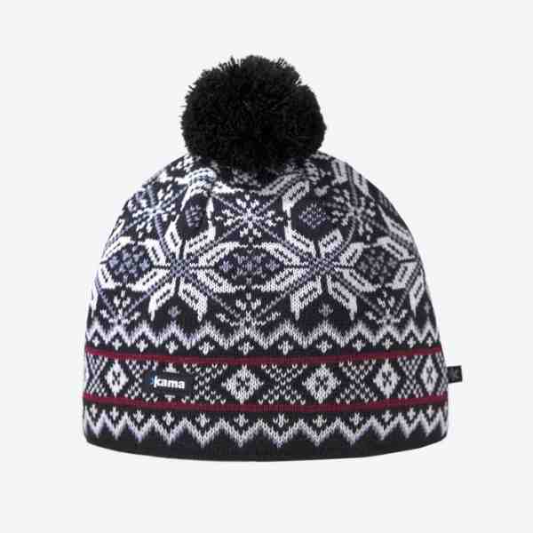GORRO MERINO BEANIE KAMA negro - KAMA