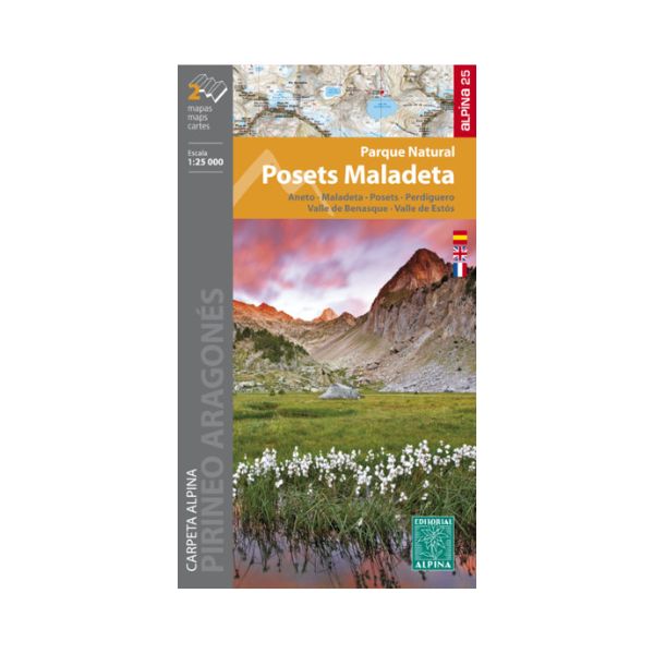 MAPA P.N. POSETS MALADETA 1:25000 - ALPINA