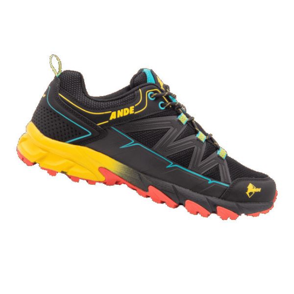 Zapatilla Trekking Boe WP Negro Amarillo - ANDE