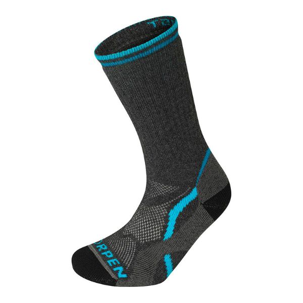 Calcetines de Montaña T2 Mid Hiker Eco Mujer Gris-Azul - LORPEN